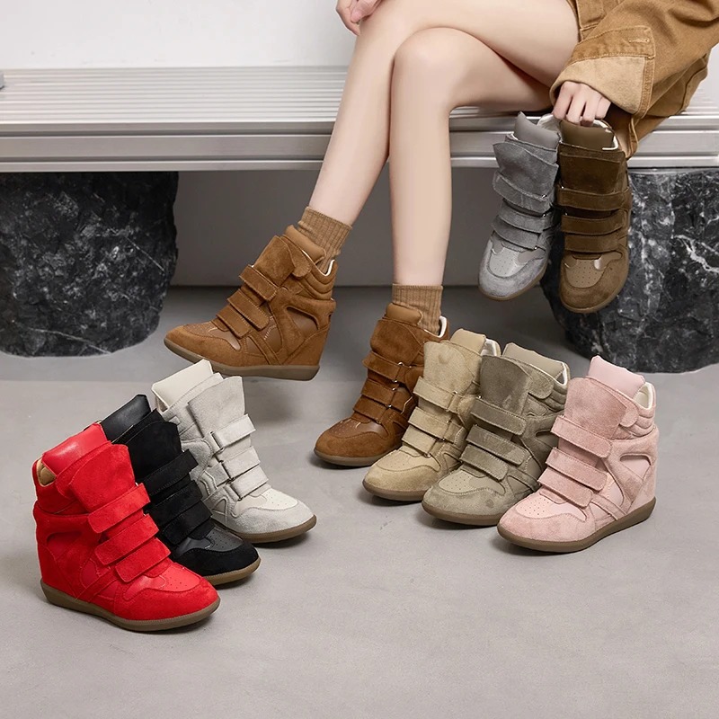 Wedge Espadrille Women - Women Ankle Boots Genuine Leather 8CM