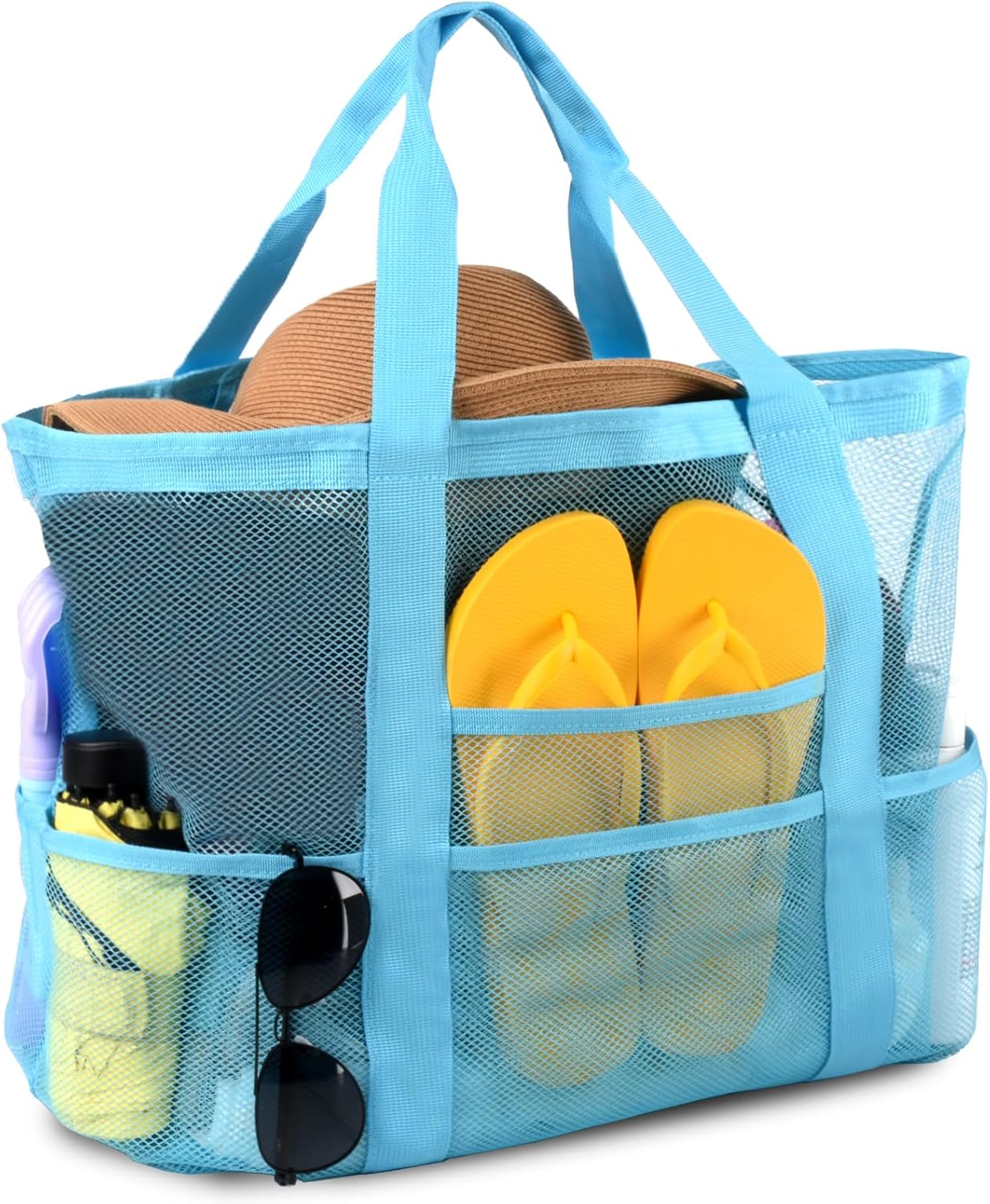Tote Bag Beach - Mesh Beach Bag, Large Tote with
