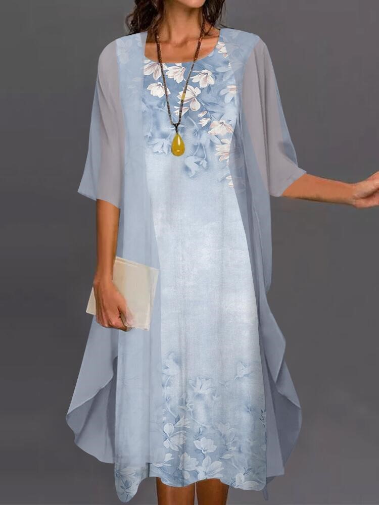 Romper Floral Print - Summer Elegant Dress Two-piece Set Women