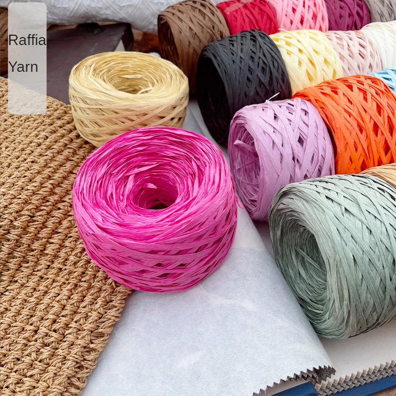 Crochet Bag Raffia - 180m raffia Yarn paper Grass for