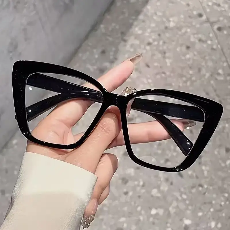 Sunglasses Cat Eye - 1Pc Fashionable Cat-Eye Glasses with Transparent