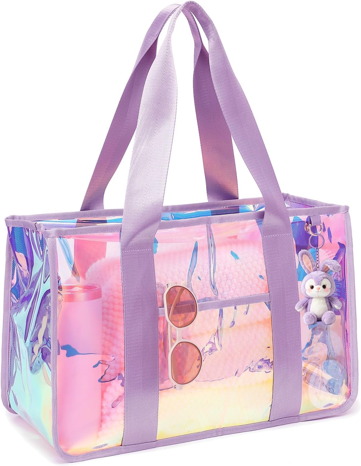 Tote Bag Beach - Iridescent Clear Beach Bags Waterproof Sandproof