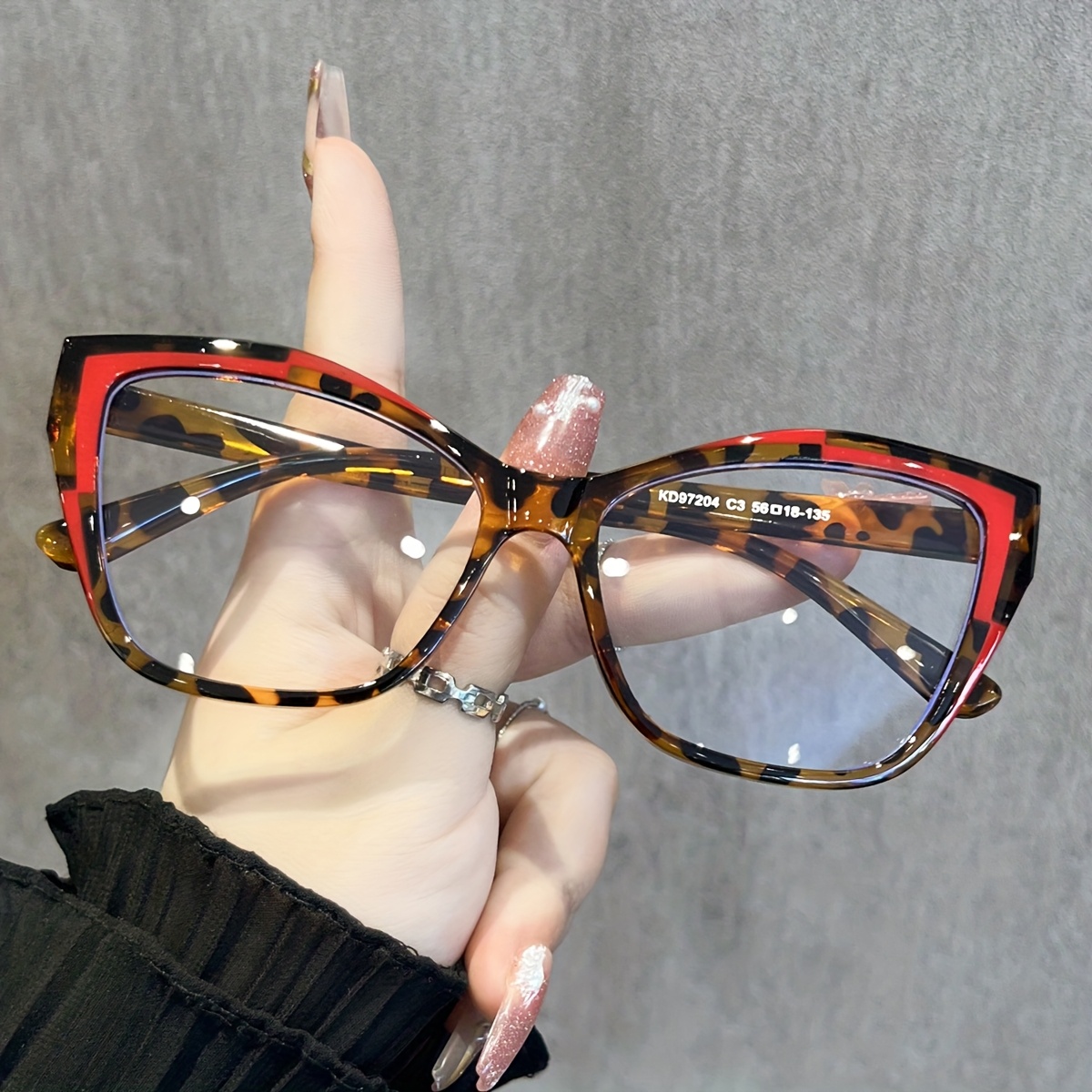 Sunglasses Cat Eye - 1PCS New Y2K Two-Tone Decorative Frame