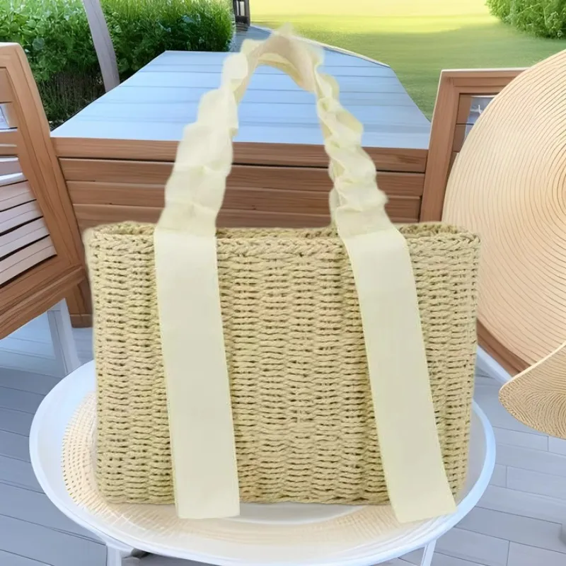 Tote Bag Beach - Straw Woven Handbag Summer Vacation Beach