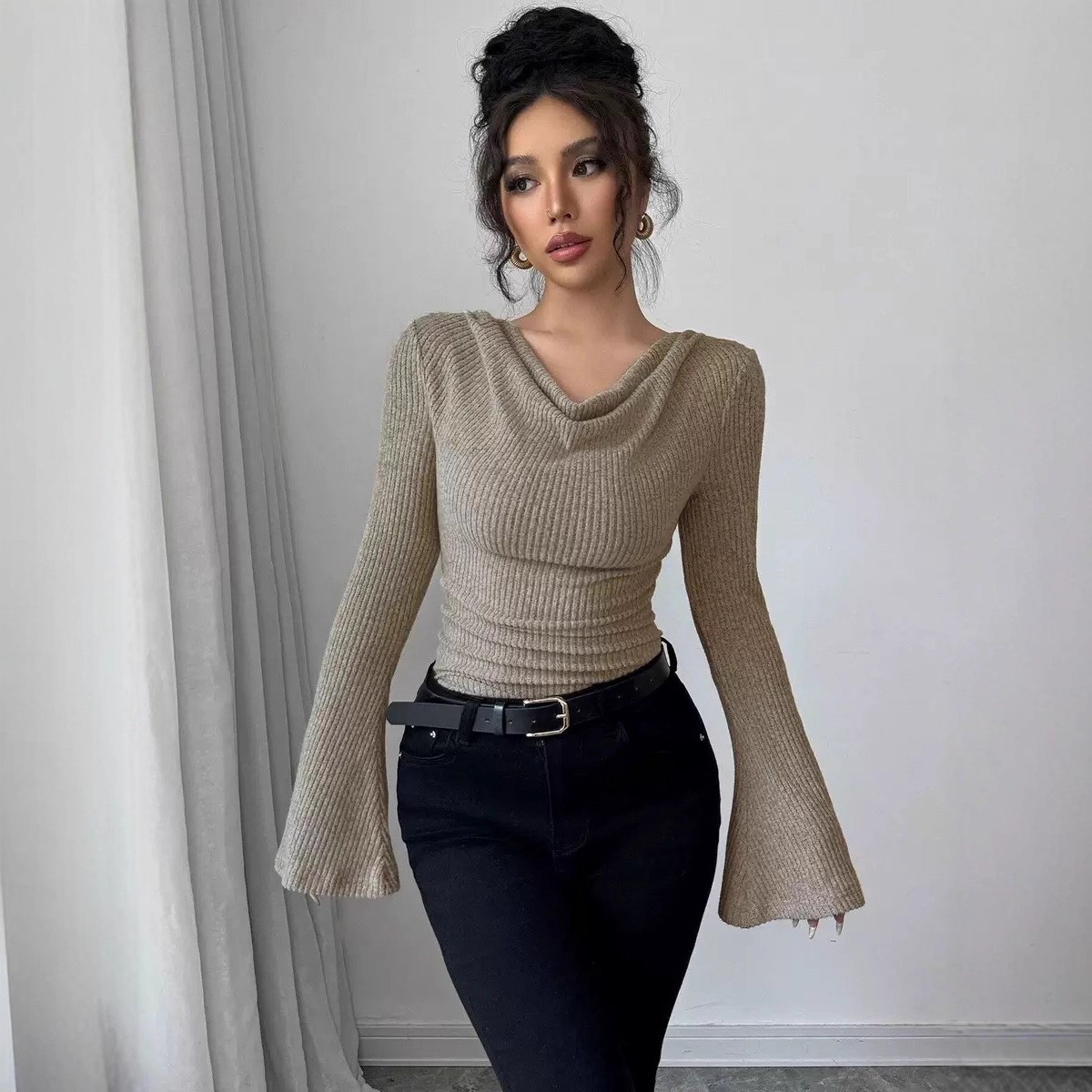 Women's Blouse Longsleeve Soli - مراجعة Blouse Off Shoulder وسعره