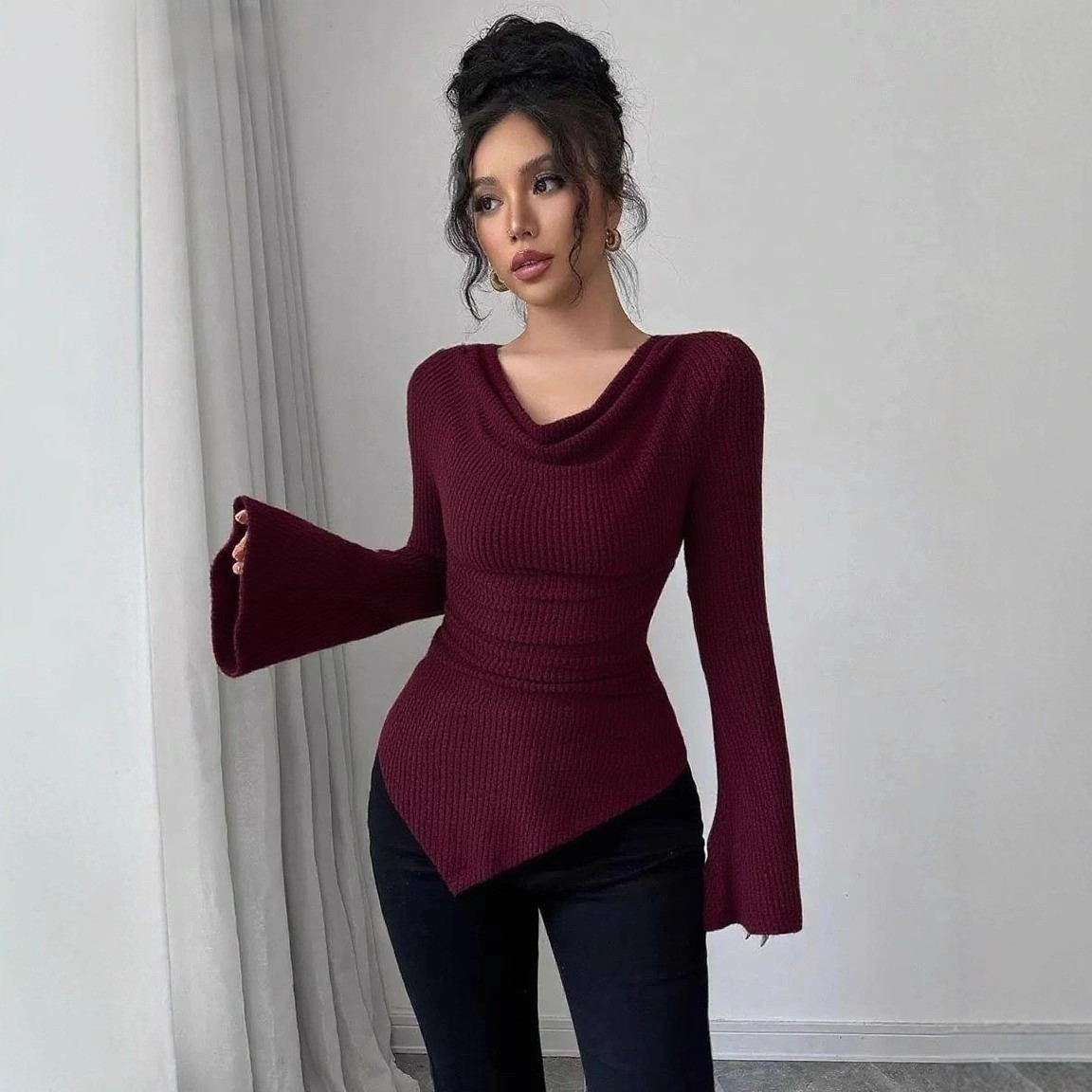 Women's Blouse Longsleeve Soli - مراجعة Blouse Off Shoulder وسعره