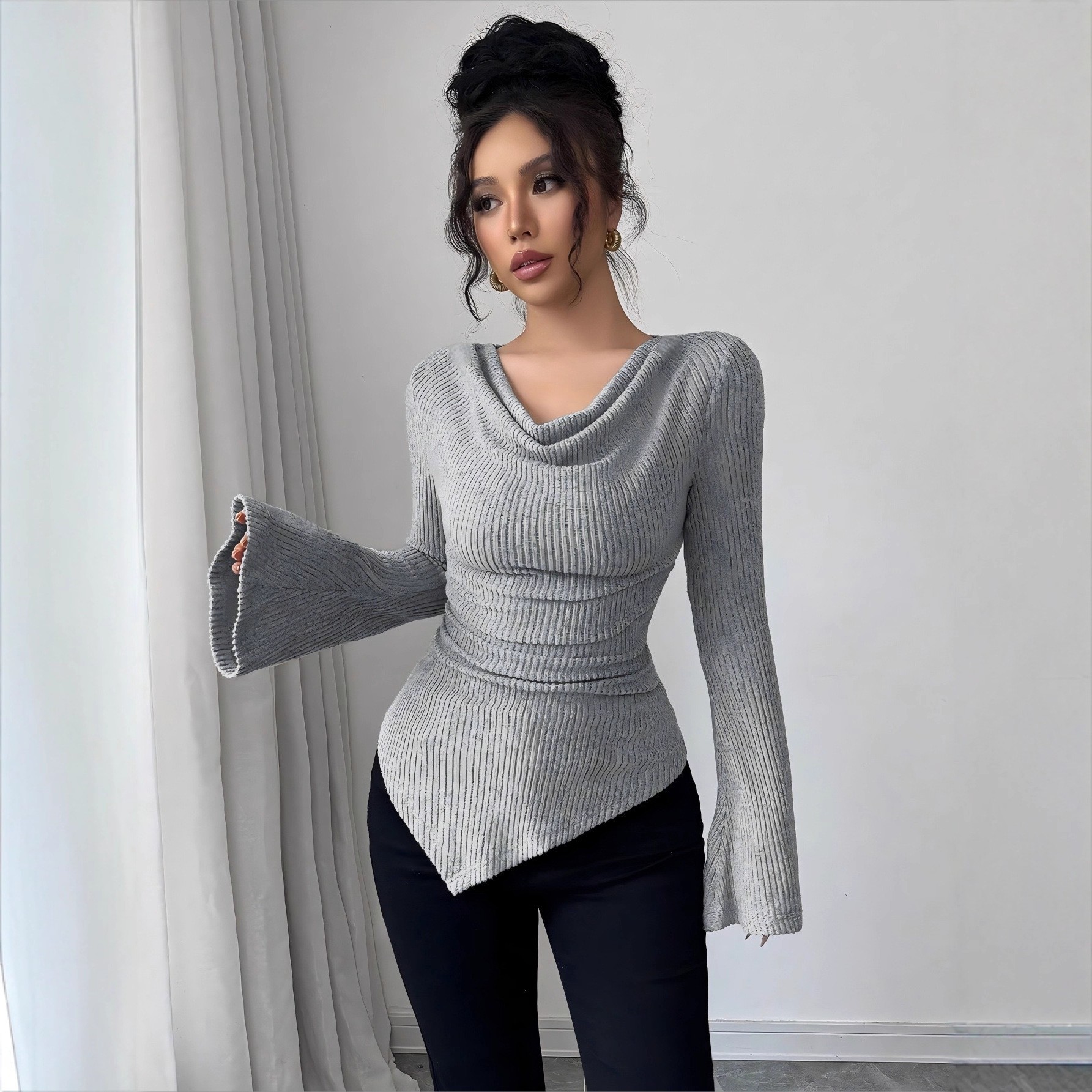 Women's Blouse Longsleeve Soli - مراجعة Blouse Off Shoulder وسعره