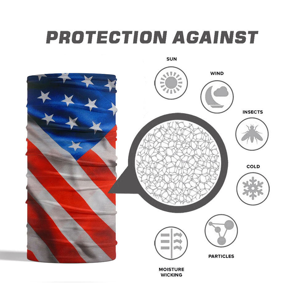 USA Flag Pattern Sun Protectiv - مراجعة Headband Summer Knit وسعره