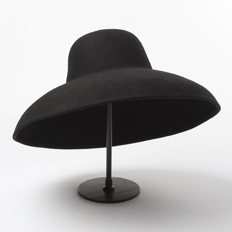 Classical Big Wide Brim Wool F - مراجعة Hat Floppy Wide وسعره