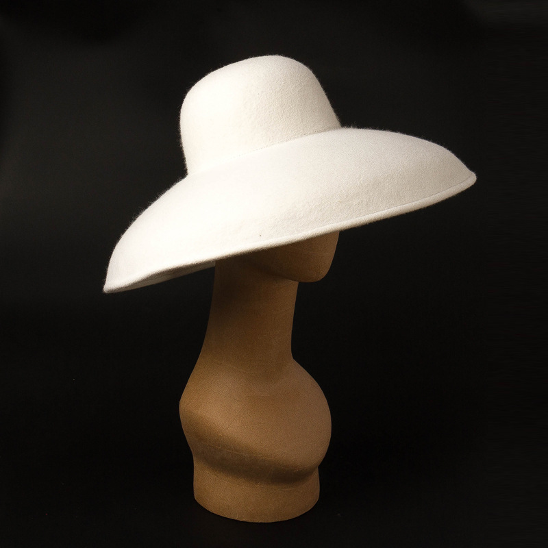 Classical Big Wide Brim Wool F - مراجعة Hat Floppy Wide وسعره