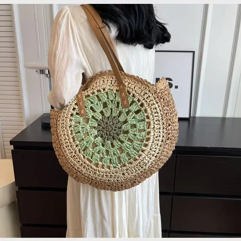 Straw Beach Tote Bag Handwoven - مراجعة Tote Bag Beach وسعره