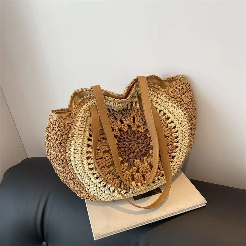 Straw Beach Tote Bag Handwoven - مراجعة Tote Bag Beach وسعره