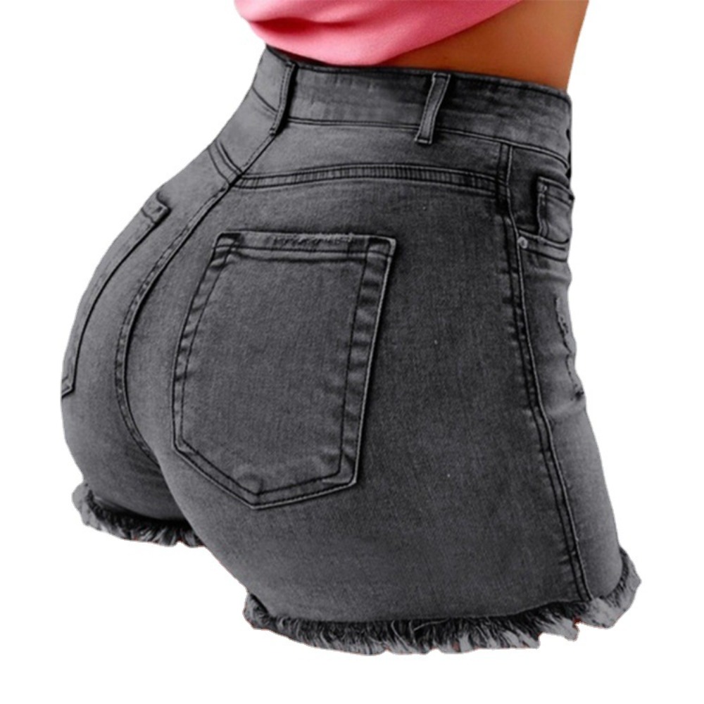 Women's High Waisted Distresse - مراجعة Shorts Denim Frayed وسعره