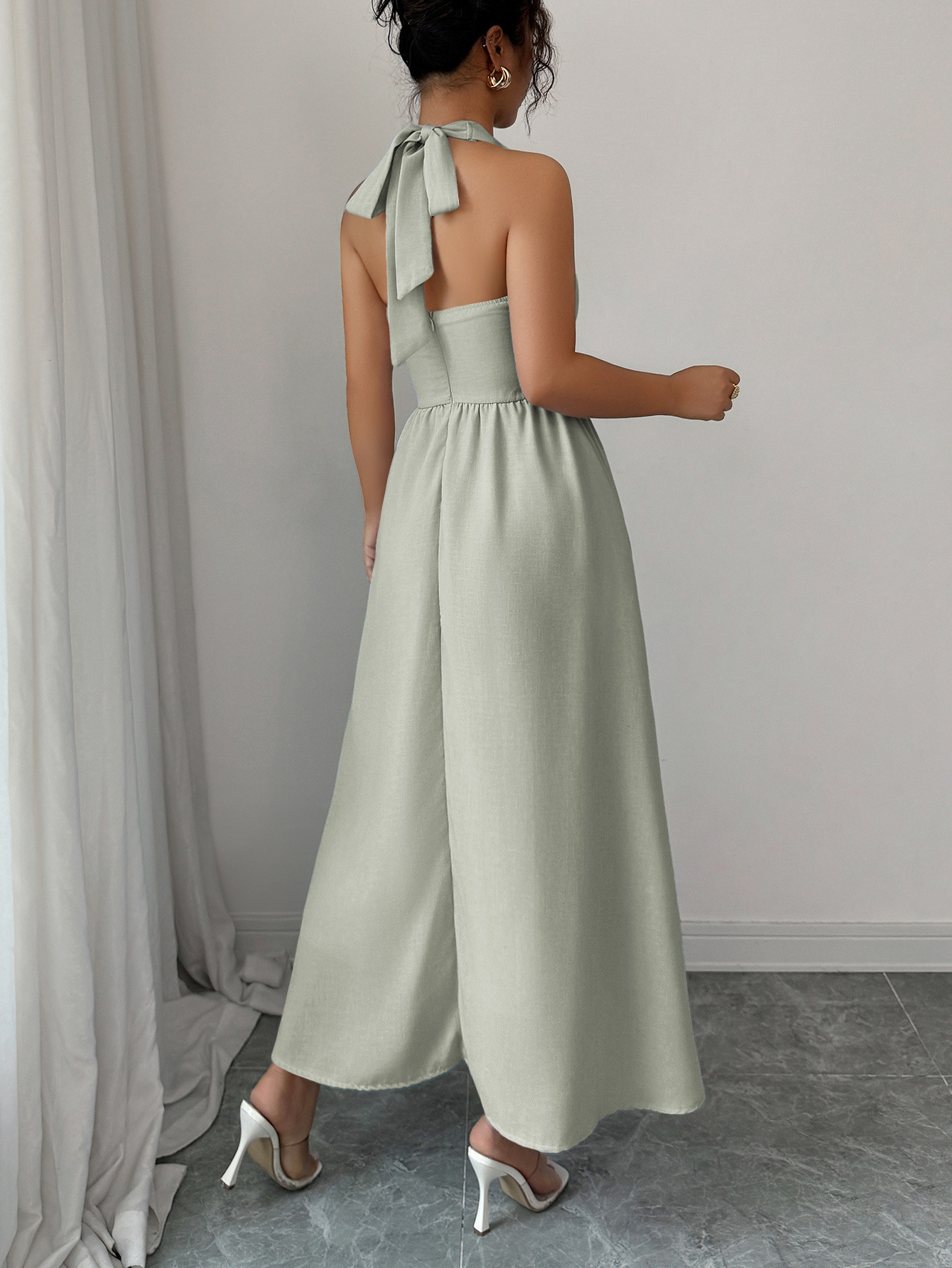 Women's Dress 5 Colors Halter  - مراجعة Maxi Dress Halter وسعره