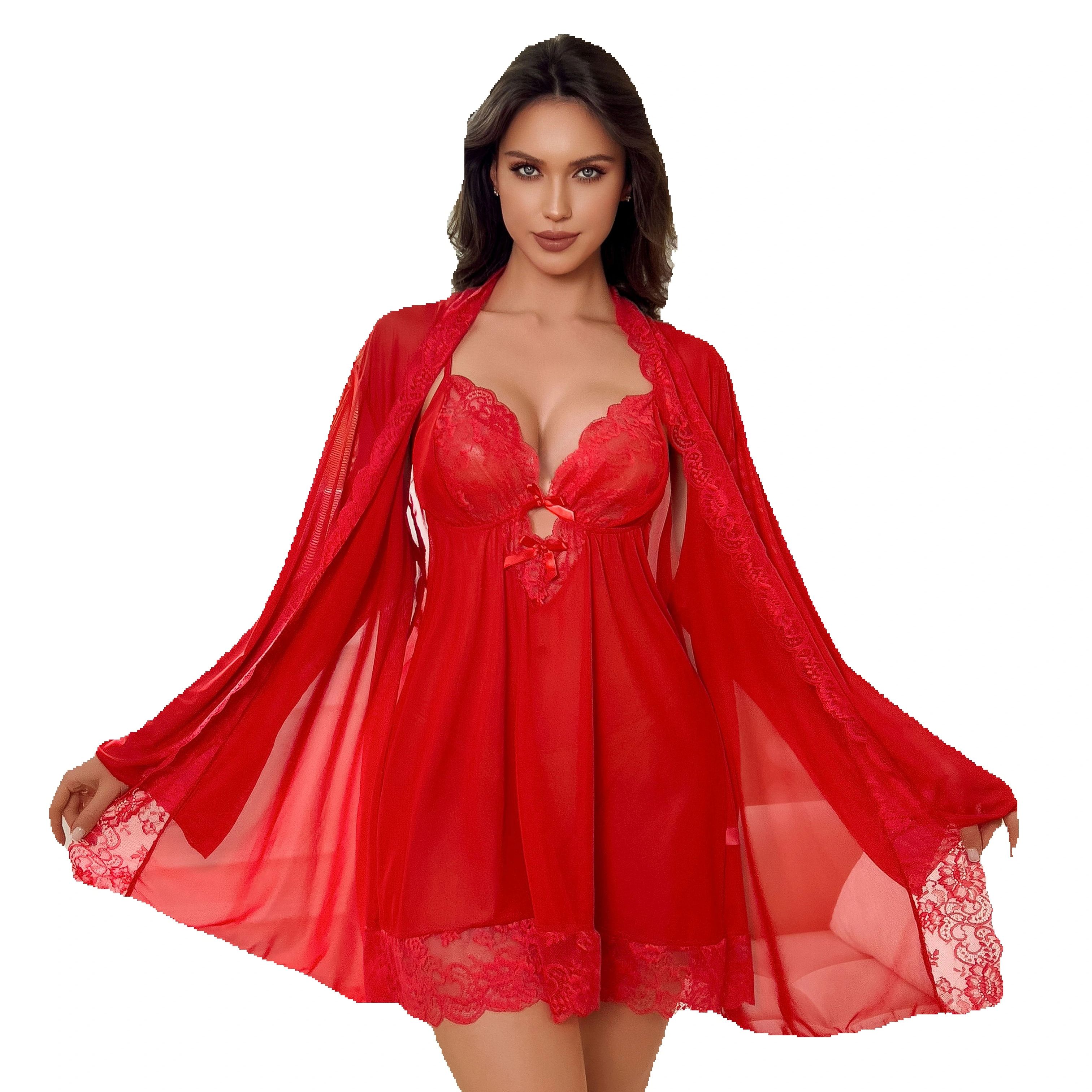 Plus Size Women Sexy Red Sheer - مراجعة Kimono Sheer Floral وسعره
