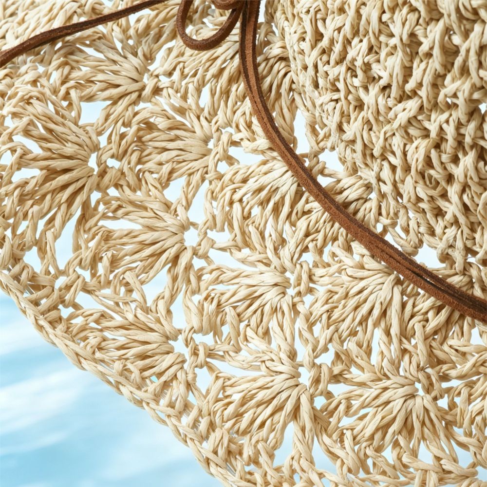 Handwoven Crochet Straw Hat Wi - مراجعة Hat Floppy Wide وسعره