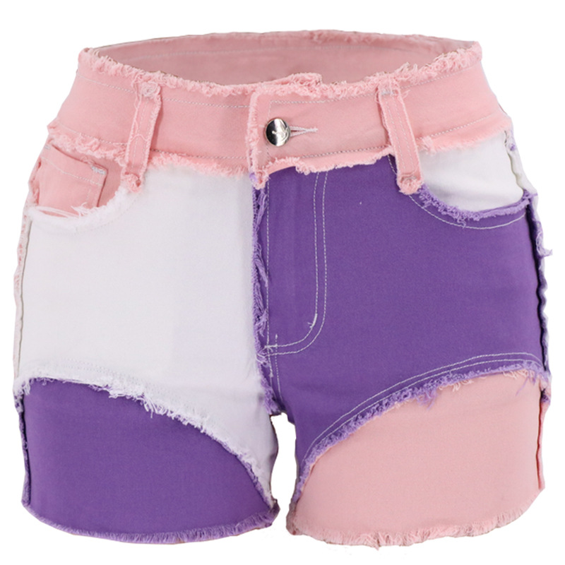 Fashion Mid-Waist Slim Fit Tor - مراجعة Shorts Denim Frayed وسعره