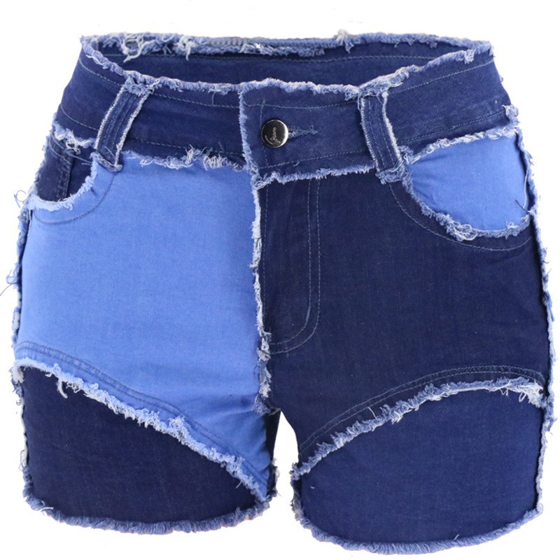 Fashion Mid-Waist Slim Fit Tor - مراجعة Shorts Denim Frayed وسعره