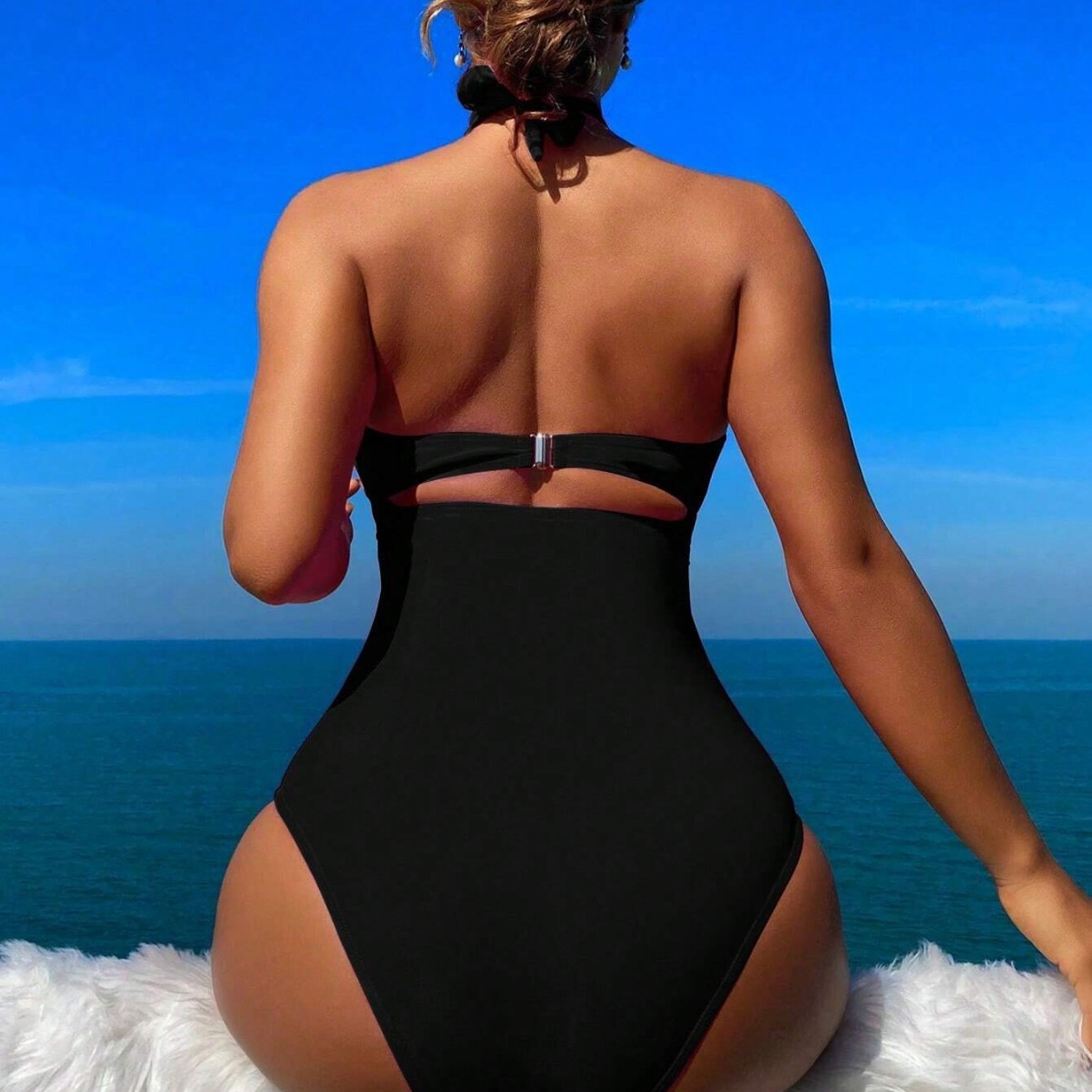 Women Swimsuit Halter Neck Sol - مراجعة Swimsuit Bikini Ruched وسعره
