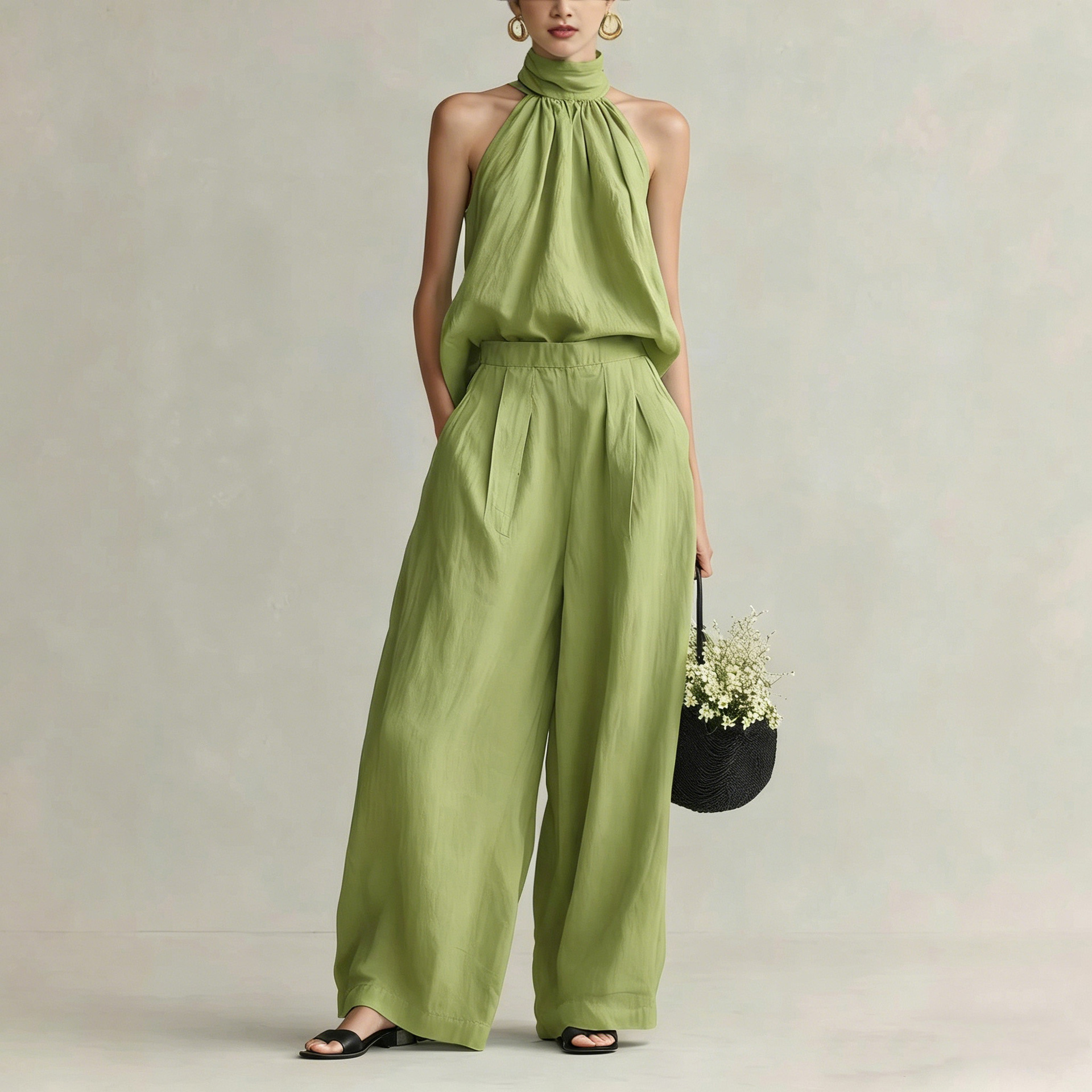 Women's 2026 Summer New Style  - مراجعة Linen Pant Wide وسعره