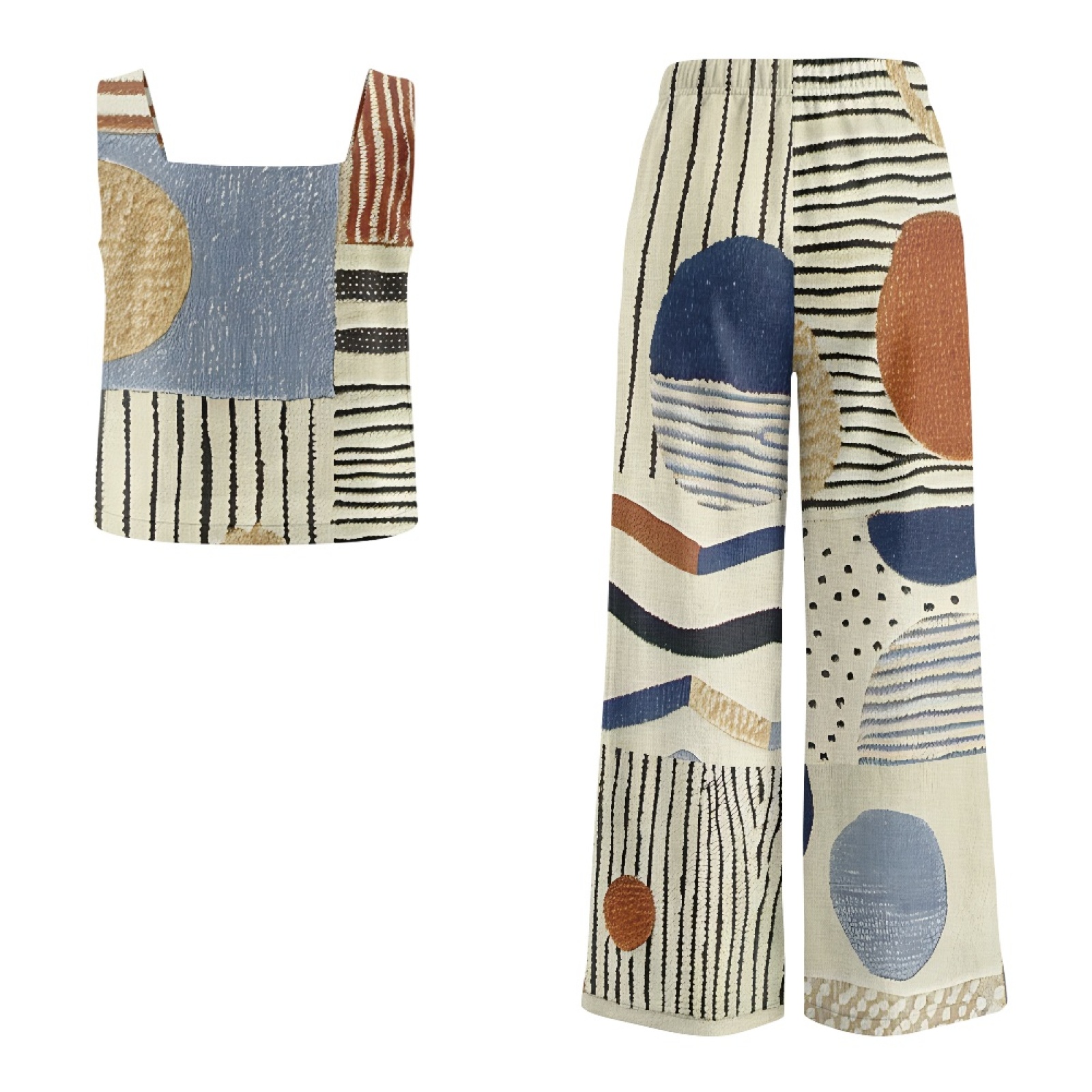 INSTANTARTS Women’s Linen Vest - مراجعة Linen Pant Wide وسعره