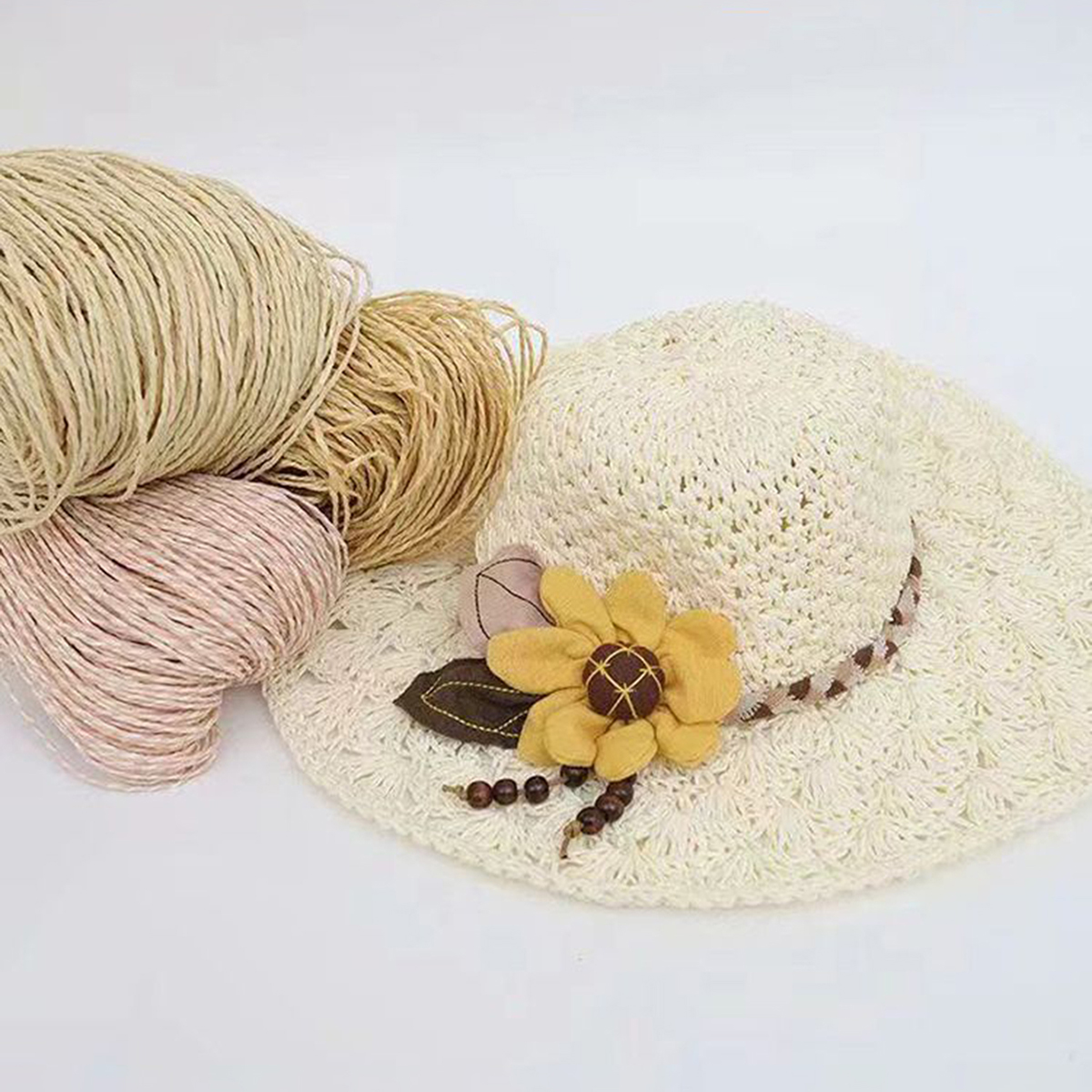 100g Raffia Straw Yarn Handmad - مراجعة Crochet Bag Raffia وسعره