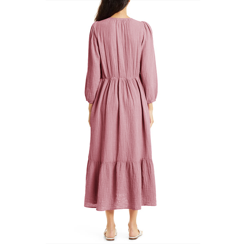 Muslin 100% Cotton Long Sleeve - مراجعة Linen Dress Wrap وسعره