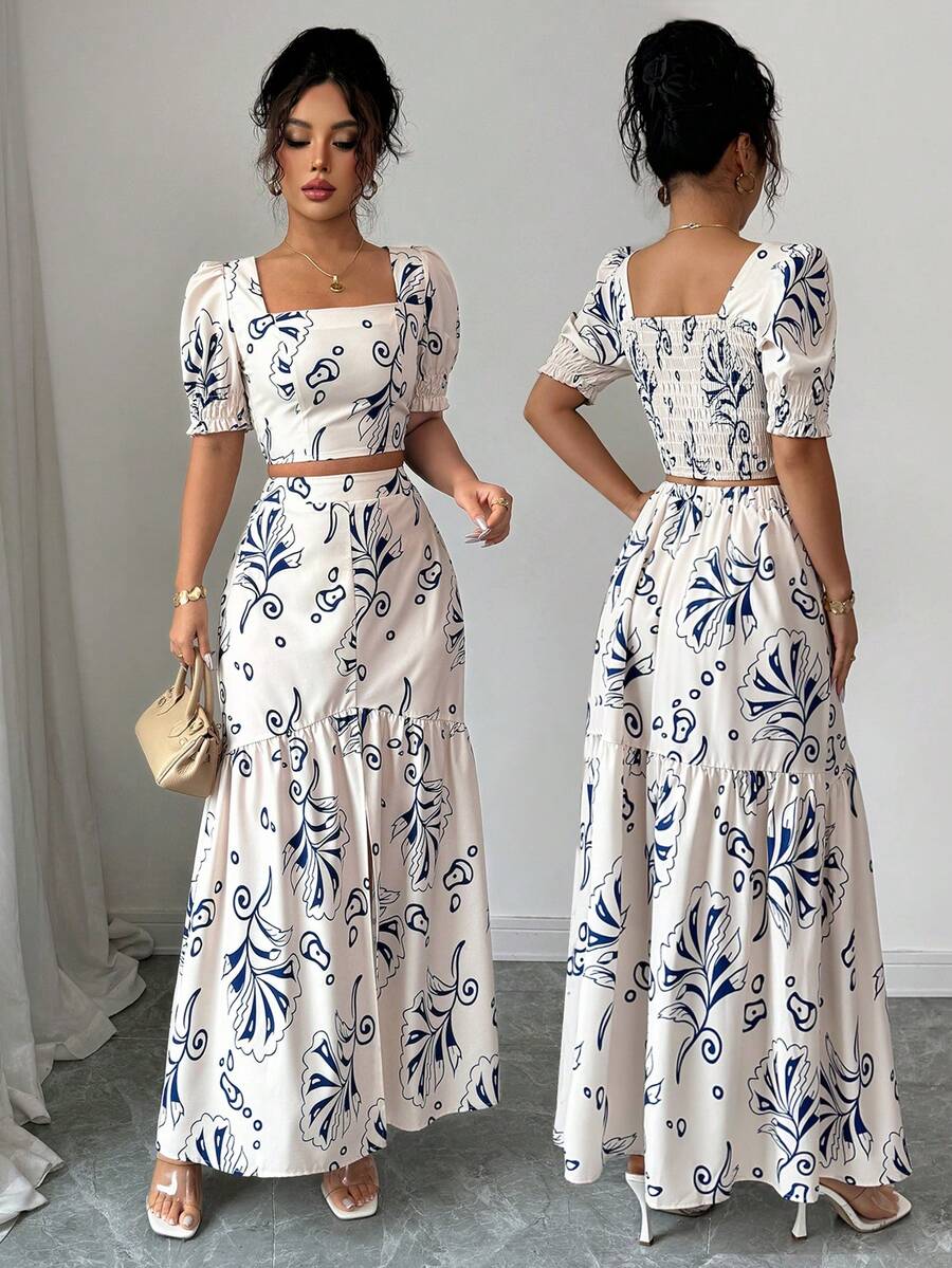 2026 Women Summer Two Piece Ou - مراجعة Romper Floral Print وسعره