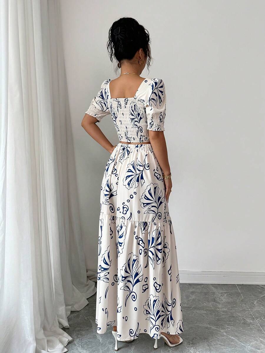 2026 Women Summer Two Piece Ou - مراجعة Romper Floral Print وسعره