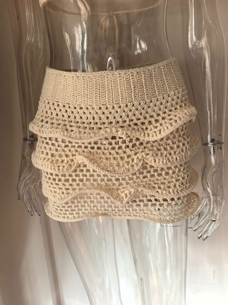 Women Hand Crochet Knitted Ruf - مراجعة Crop Top Crochet وسعره