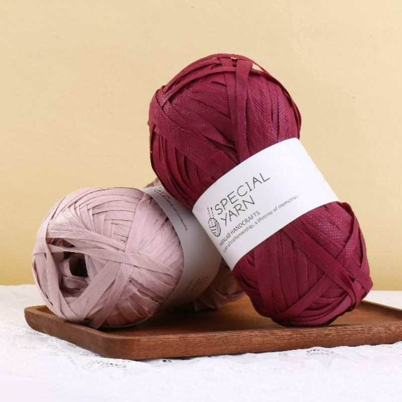 100g/pcs Raffia Flat Yarn for  - مراجعة Crochet Bag Raffia وسعره