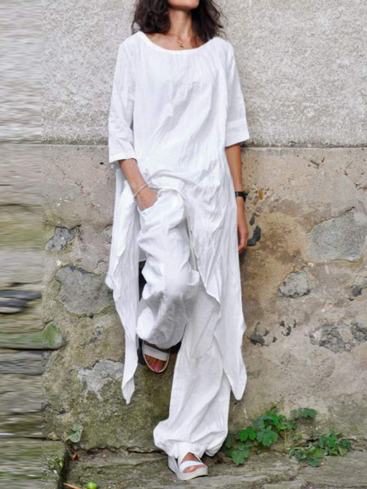 2024 Summer New Fashion Casual - مراجعة Linen Pant Wide وسعره
