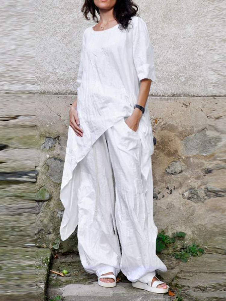 2024 Summer New Fashion Casual - مراجعة Linen Pant Wide وسعره