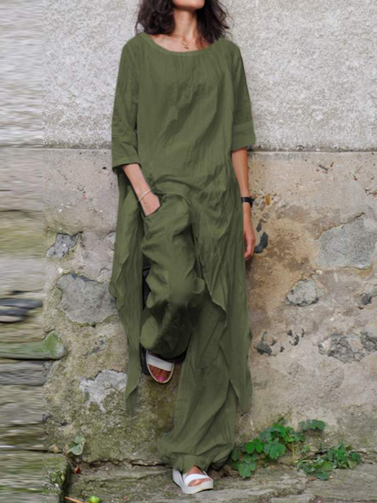 2024 Summer New Fashion Casual - مراجعة Linen Pant Wide وسعره