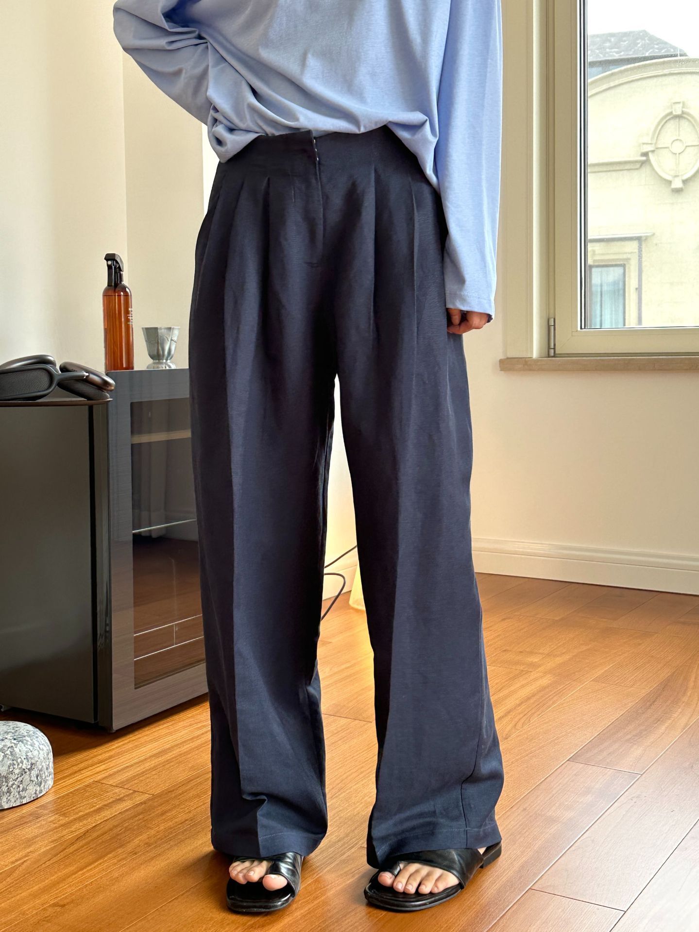 Casual Linen Wide Leg Pants Pl - مراجعة Linen Pant Wide وسعره
