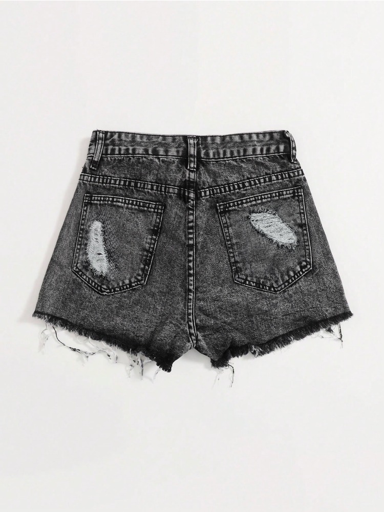 2026 New Vintage Washed Denim  - مراجعة Shorts Denim Frayed وسعره