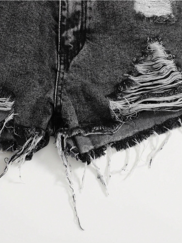 2026 New Vintage Washed Denim  - مراجعة Shorts Denim Frayed وسعره