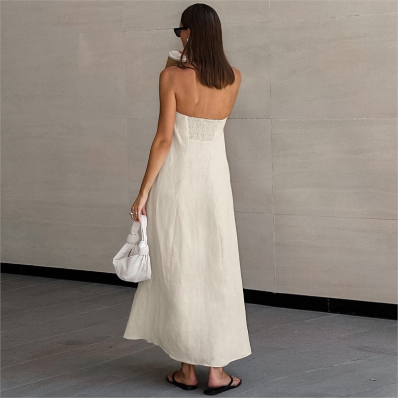 Fashion Elegant Simple Design  - مراجعة Linen Dress Wrap وسعره