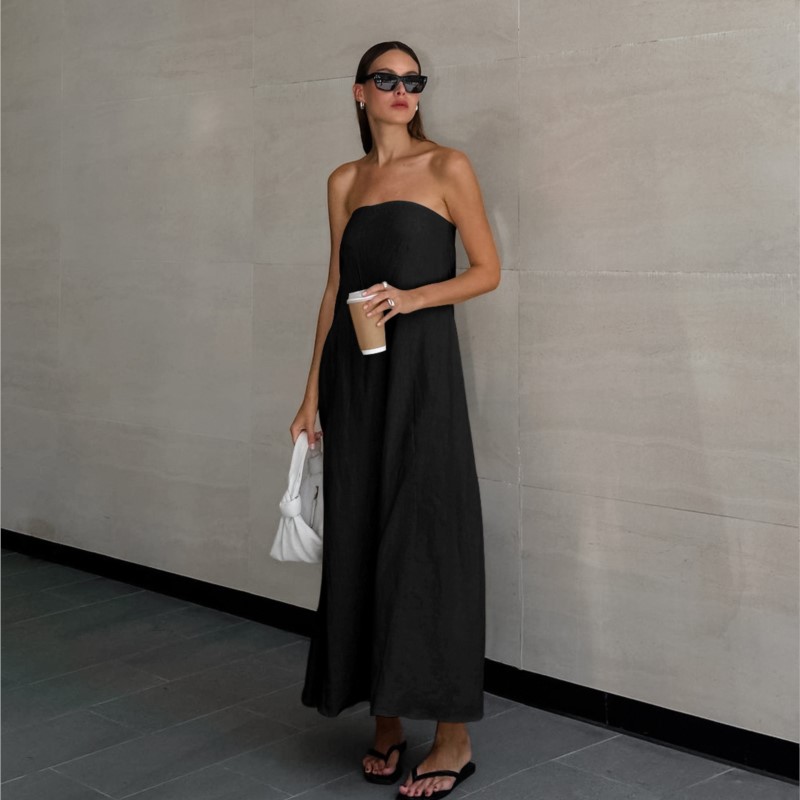 Fashion Elegant Simple Design  - مراجعة Linen Dress Wrap وسعره