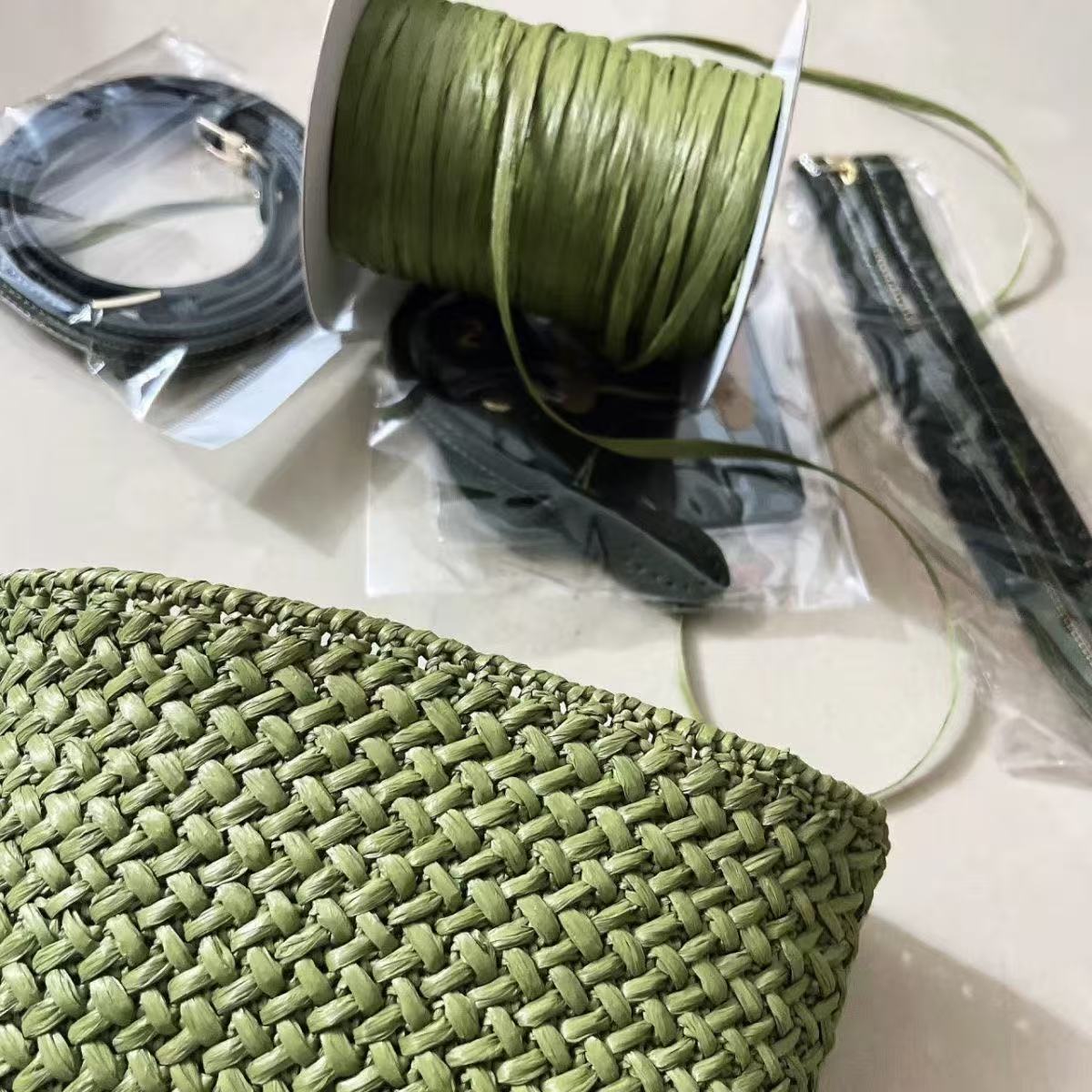 120g/roll Matte Raffia Grass C - مراجعة Crochet Bag Raffia وسعره