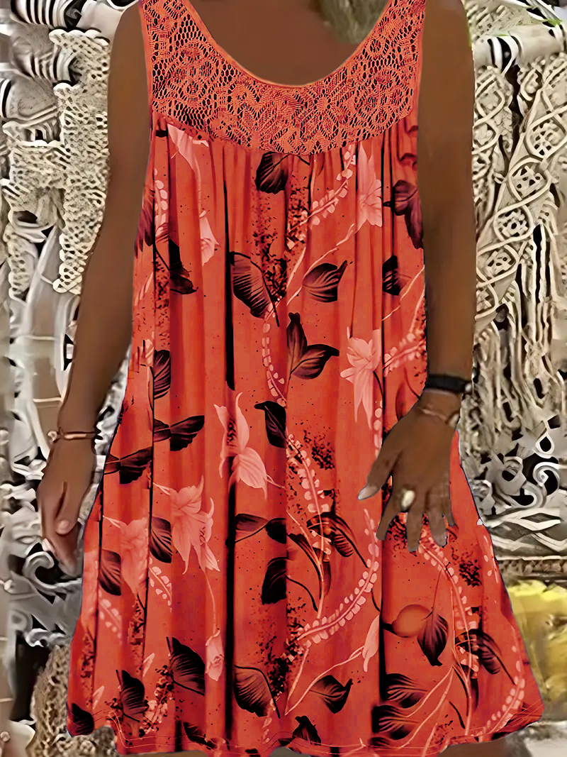 Plus size women's sleeveless r - مراجعة Romper Floral Print وسعره