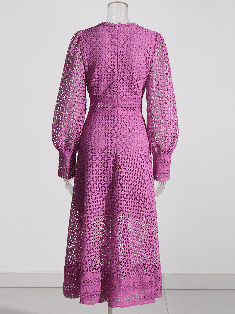 TWOTWINSTYLE Embroidery Cut Ou - مراجعة Linen Dress Wrap وسعره