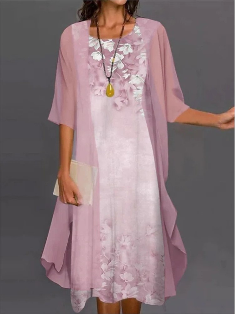 Summer Elegant Dress Two-piece - مراجعة Romper Floral Print وسعره