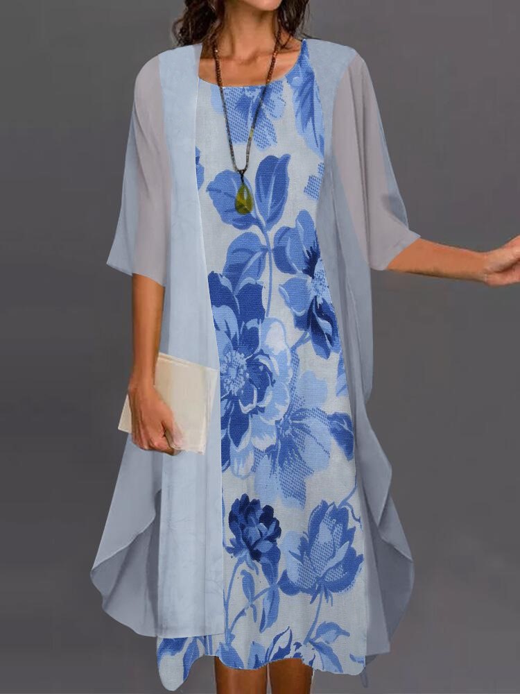 Summer Elegant Dress Two-piece - مراجعة Romper Floral Print وسعره
