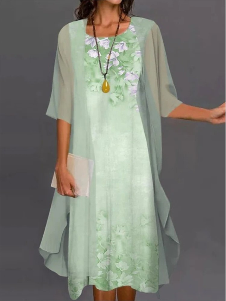 Summer Elegant Dress Two-piece - مراجعة Romper Floral Print وسعره