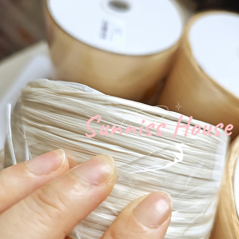 600M Matte Raffia Yarn，330g Ar - مراجعة Crochet Bag Raffia وسعره