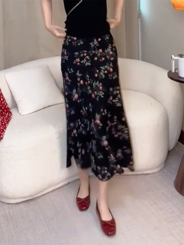 Summer New High Waist Floral P - مراجعة Midi Skirt Floral وسعره