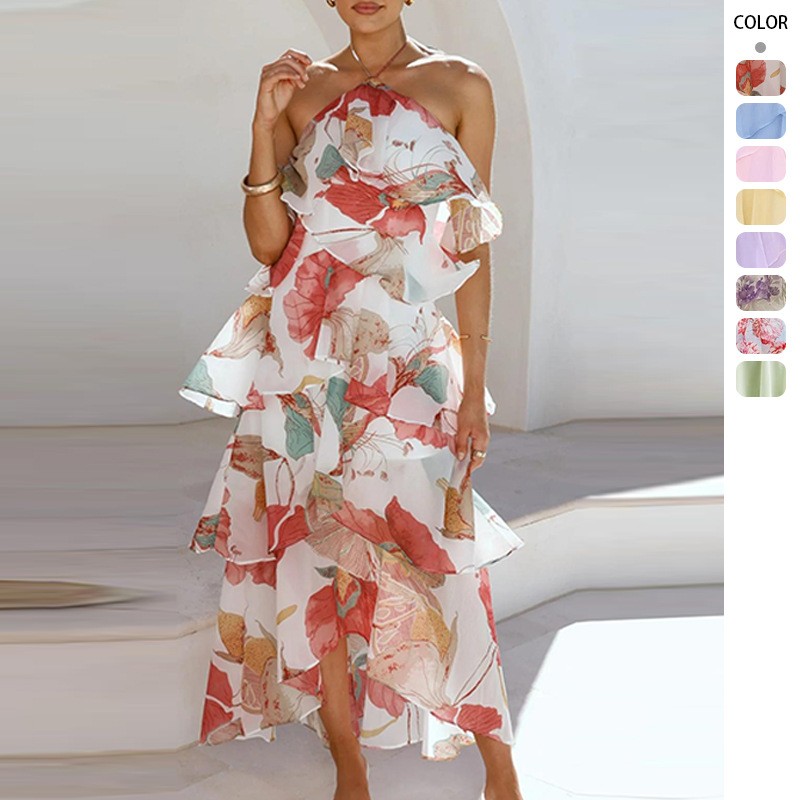 Elegant Party Maxi Dress Chiff - مراجعة Maxi Dress Halter وسعره