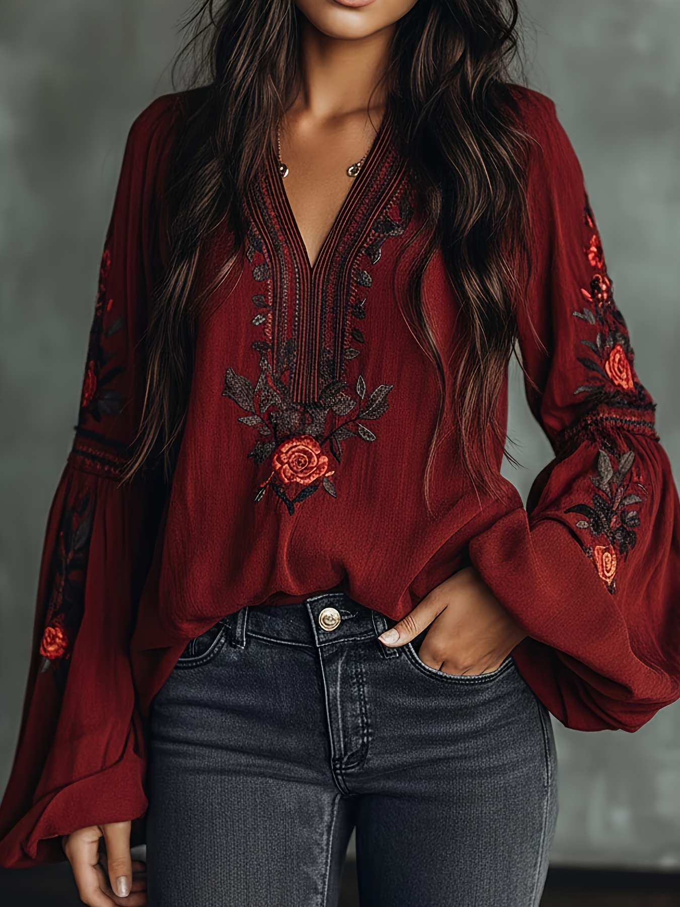 Women‘s Spring Blouse Retro Em - مراجعة Blouse Off Shoulder وسعره