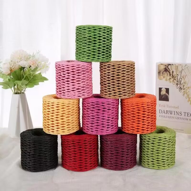 190g Raffia Yarn, Straw Paper  - مراجعة Crochet Bag Raffia وسعره
